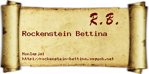Rockenstein Bettina névjegykártya